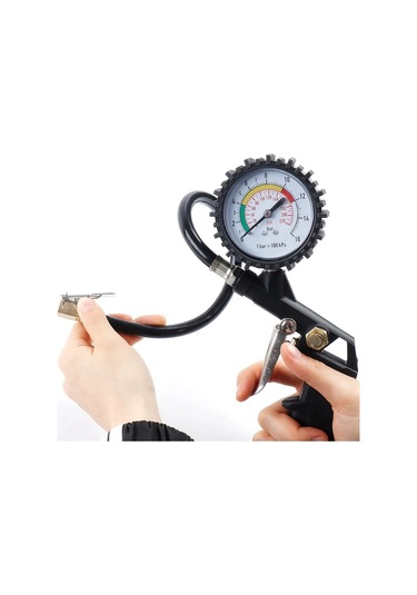 Dashanshop 1 Adet Çok Fonksiyonlu Lastik Şişirme Aleti Basınç Göstergeli Hortum 0 220 Psı