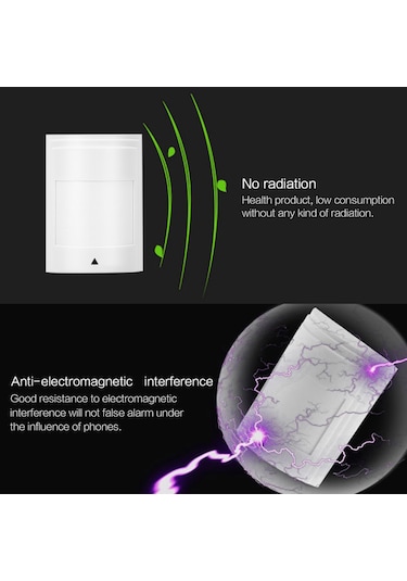 Kablolu Pasif Kızılötesi Hareket Sensörü Çift Pır Dedektörü Uyarı Alarm Güvenlik Sistemi 12v