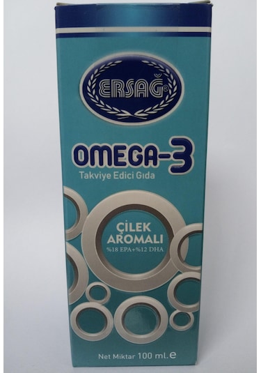 Ersağ Omega 3 Sıvı Gıda Takviyesi. Çilek Aromalı
