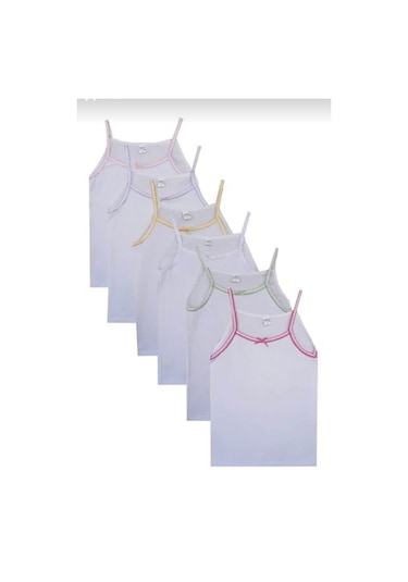 Seher Yıldızı 0048 Kız Çocuk İp Askılı Atlet 6 Adet 001