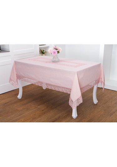 Finezza Gilda Lüx Dantelli Simli Kumaş Pudra Masa Örtüsü  160x220 cm -1467