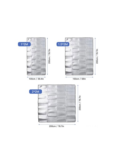 Moveevo 2 2m İki Yönlü Alüminyum Folyo Yatak: Çadır, Piknik, Plaj Ve Ev İçi Çocuk Crawling Matı - Nem Engelleme Çok Renkli