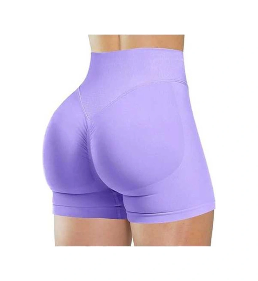 Zyzqstore Yaz Yüksek Belli Yoga Şort - Koşu Fitness Tayt İçin Kısa Işık Mor Erkek Mor