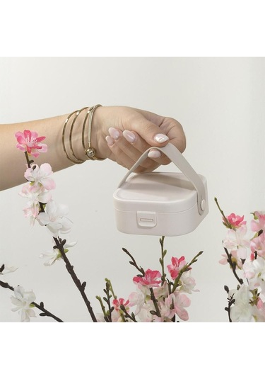 Origa Seyahat Boy Aynalı Takı Organizer Kutusu Mücevher Aksesuar Çantası Yüzük Küpe Düzenleyici