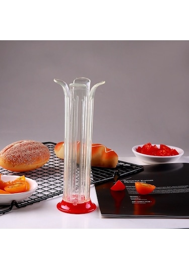 Dancemonkey Cbtx Üzüm Kiraz Kesici Bıçak, Meyve Salatası Yapıcı Aracı, Domates Dilimleyici Kırmızı