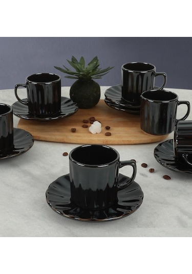 Keramika Shizen Sirisus 6 Kişilik Türk Kahve Fincan Takımı Kahve