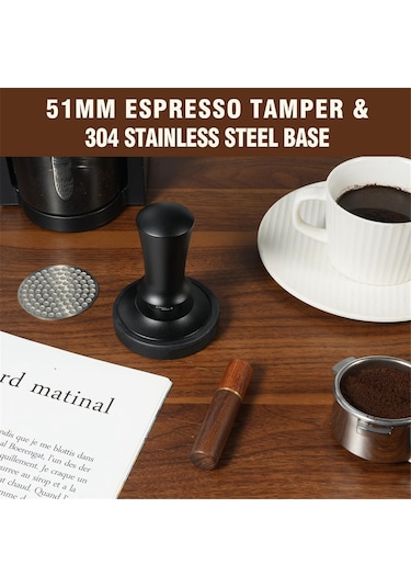 51mm Espresso Tamper Ve Karıştırıcı Seti, Espresso Kahve Tamper Diğer