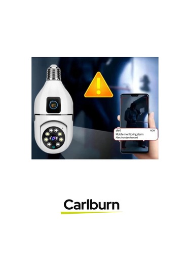 360 Panoramik Görüş 4k Full Hd Çift Lensli E27 Duy Girişli 8 Mp Kablosuz Ampul Kamera