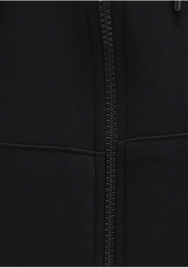 Mavi - M Nakışlı Fermuarlı Kapüşonlu Siyah Sweatshirt 0s10193-900 Siyah