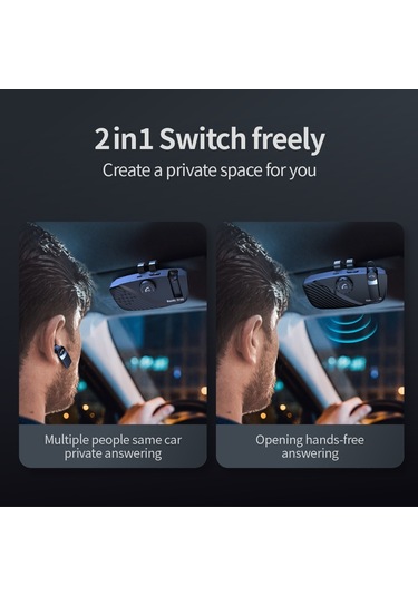 Cbtx Sp16 2'si 1 Arada Taşınabilir Güneşlik Eller Serbest Bluetooth Hoparlör Akıllı Titreşim Güç Açık Kablosuz Araç Kiti