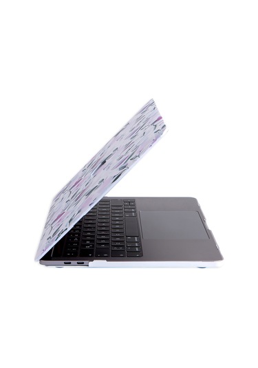 Apple Uyumlu MacBook Air Kılıf Hardcase Touch Id A1932 A2179 A2337 Kılıf Ms97 Beyaz
