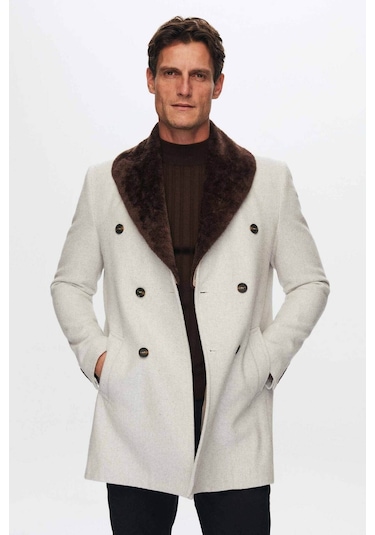 Ds Damat Regular Fit Bej Yakası Çıkartılabilir Kürklü Kaban 9HF08ORT10004 Bej Ds Damat Regular Fit Bej Yakası Çıkartılabilir Kürklü Kaban 9HF08ORT10004 Bej