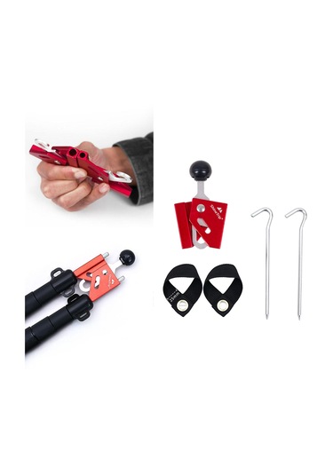 Suntek Muşamba Direği Uç Kapağı Gölgelik Çadır Desteği Dokuma İle Kırmızı