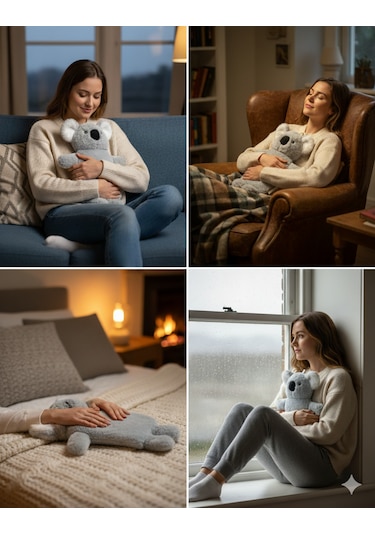 English Home Baby Koala Sıcak Su Torbası 750 Ml Gri Gri