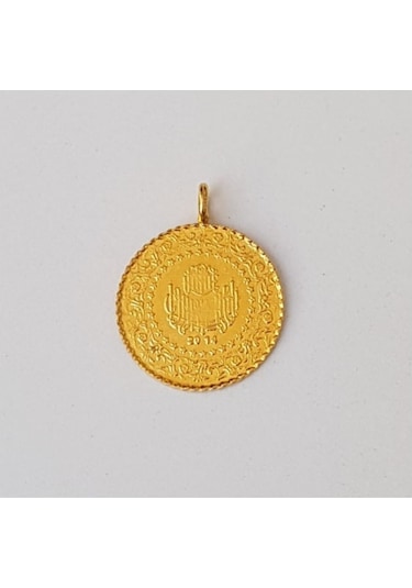 X-Ladyaccessories 22 Ayar Altın Kaplama Kulplu Tarihli Imitasyon Ceyrek Altın Çok Renkli