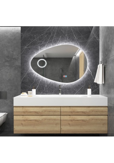 Brat 60x80 Yumurta Kesim Dokunmatik Led Ayna Şeffaf