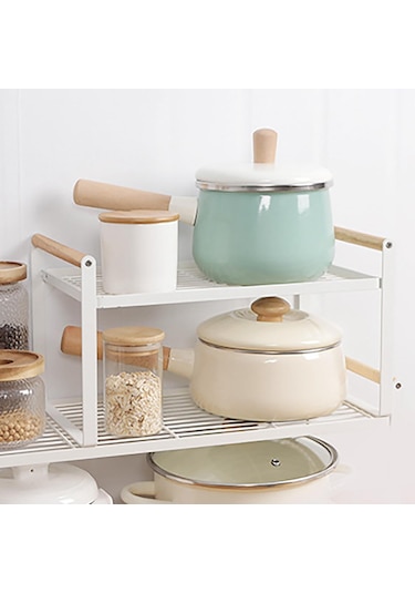 Homyl Sayaç Rafları Masaüstü Organizatör Banyo Anti Beyaz S