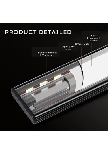 Dianziye 64 Led'li Pır Hareket Sensörlü Dolap Lambası - 3 Renk Tonu, Sürekli Aydınlatma Modu, 1500mah Şarj Edilebilir Batarya, Type-c, Manyetik Taban Gümüş