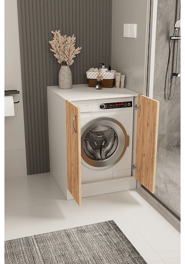 Df03107 Kapaklı Çamaşır Makinesi Dolabı Çamaşır Alt Modül Çok Renkli