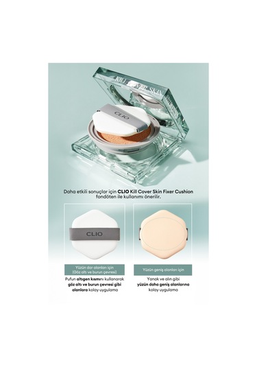 Altıgen Şekliyle Kolay Uygulama Sağlayan Makyaj Pufu Clıo Kill Cover Skin Fixer Cushion Puff