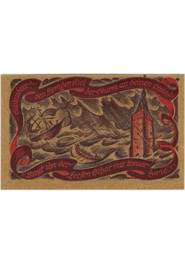 Almanya 50 Pfennig 1921 Notgeld-oldenburg Şehri. Çil.