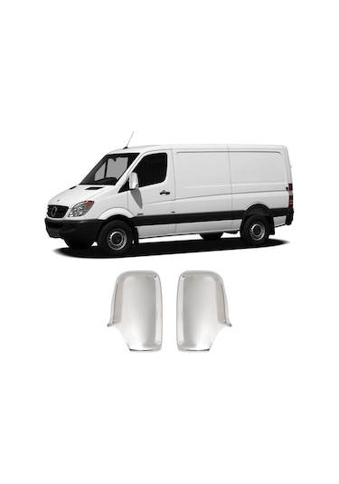 Mercedes Sprinter W906 Uyumlu 2006-2018 Krom Ayna Kapağı 2 Parça Paslanmaz  Çelik
