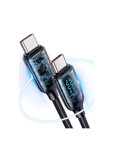 Novahub Usams Us-sj546 Dijital Çipli Örgülü 1.2m 100w Pd Type-c Hızlı Şarj Kablo