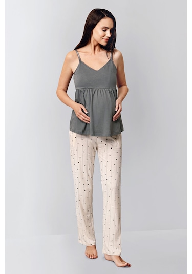 Arnetta Kadın 3'lü Pijama Takımı 5274-48484 Gri