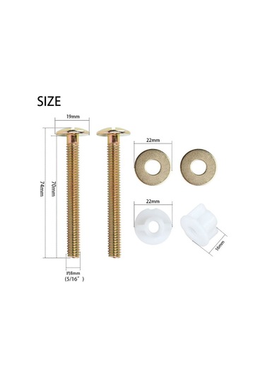 Evrensel Tuvalet Kapağı Vidaları 2'li Paket - Kasap Sabitleme B Diğer