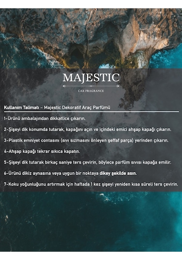 Majestic Oto Kokusu Okyanus 7 Ml - Dekoratif Araç Parfümü
