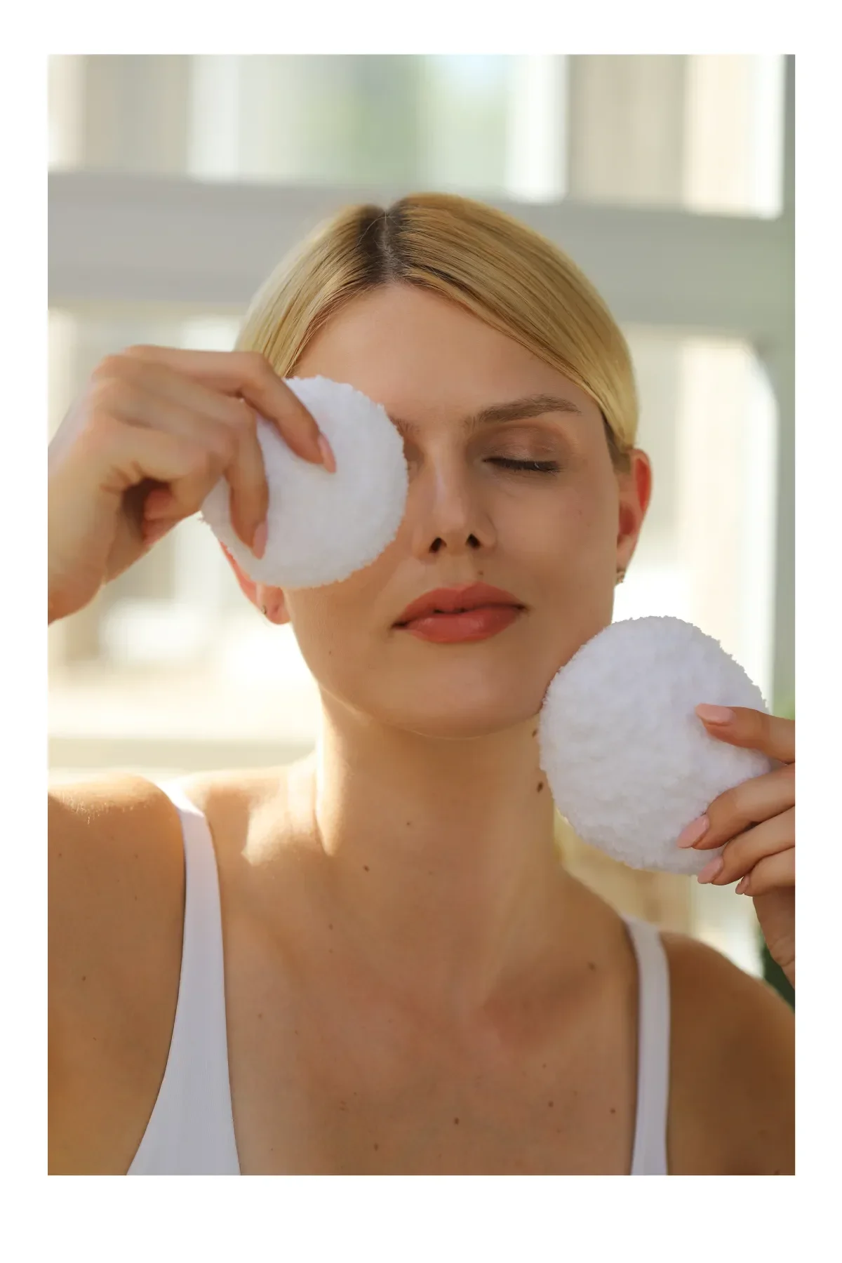 Monoibio Makyaj Temizleme Pamuğu - %100 Pamuk Yıkanabilir Yüz Temizleme Pamuğu 2'li Paket