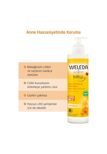 Weleda Calendula Özlü Organik Saç Ve Vücut Şampuanı 400 ML