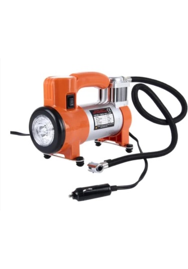 Metal Gövdeli Lastik Hava Kompresörü Turuncu Renk 12 Volt N11.847