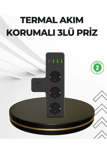 Masa Üstü Çoklu Priz Usb Ve Type-c Çıkışlı Güç Dağıtıcı 1