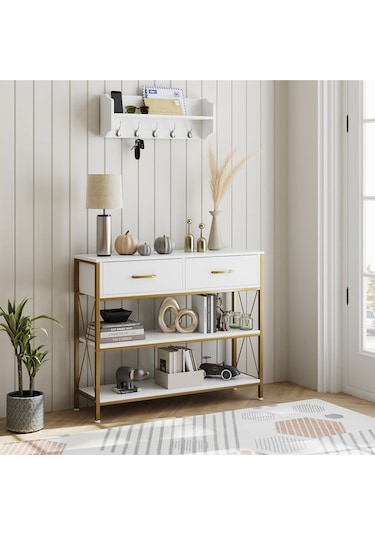 Jennifer Gold Metal Beyaz Dresuar Beyaz