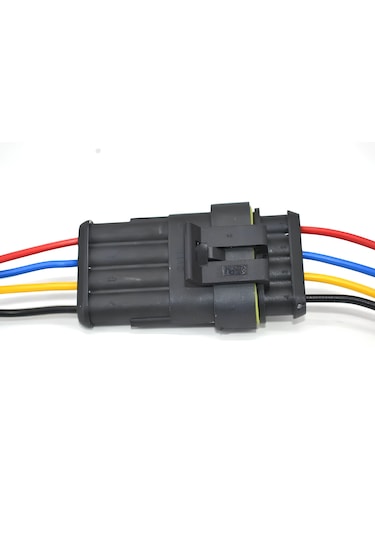 Süper Seal Elektrik Soketi 1 Takım 4 Pin 4 Kablolu Su Geçirmez Konnektör