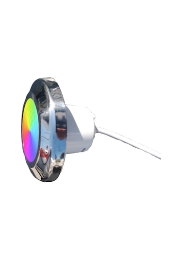 Krom Çerçeveli Boruya Geçme Havuz Lambası Rgb 2 Kablolu