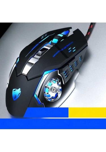 Prestigegoods T-wolf V6 Usb Kablolu 6 Düğmeli Aydınlatmalı Ergonomik Mouse V6