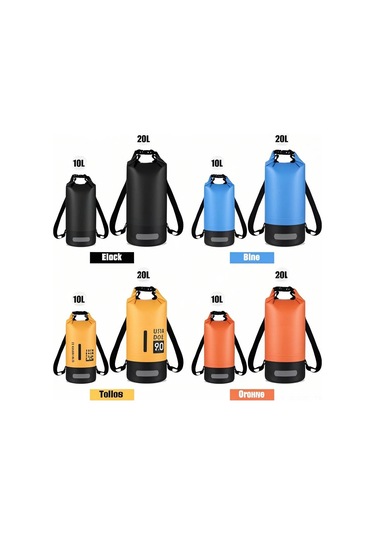 Springsun 10l/20l Su Geçirmez Sırt Çantası, Pvc Malzeme, Seyahat Ve Su Sporları İçin Roll-top Kuru Çanta, Telefon Kılıfı Dahil