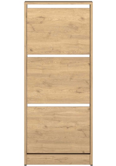 Flat Duo Üç Katlı Ayakkabılık Florida Meşe 51x119x26 Cm Meşe Flat Duo Üç Katlı Ayakkabılık Florida Meşe 51x119x26 Cm Meşe