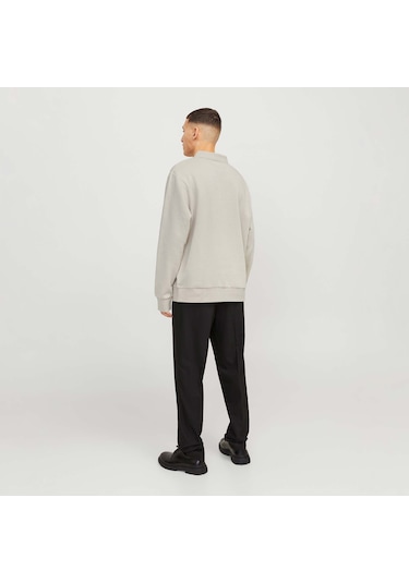 Jack & Jones Bradley Erkek Bej Polo Sweatshirt 12278586-mbm Krem