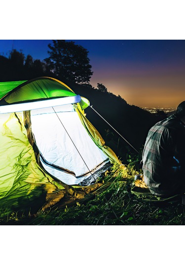 Jeemson Dışarıda Kamp İçin Katlanabilir Ve Şişirilebilir Led Işık, Usb İle Beslenir, 48 Led Işık Demeti, 280 Lumen, Pvc Malzeme, Bantla Asılabilir Çok Renkli