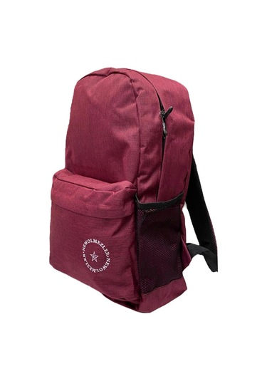 Su Geçirmez Kumaş Ortaokul Lise Unisex Okul Sırt Ve Seyahat Çantası - Bordo