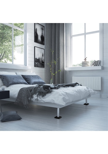 Adet Mobilya Minderi - 2x2 İnç Kaymaz Tekerlek Bardakları, Bacak Altlıkları Siyah