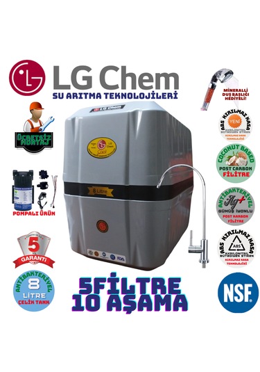 Lg Chem Cool Grisyh 8lt 5fl Pompalı Montaj Dahil Su Arıtma Cihazı