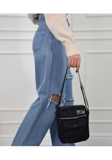 Unisex Siyah Askılı Ve Omuz Çantası Siyah