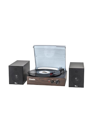 Fomix Fm200 Turntable Bluetooth Hoparlörlü Ahşap Pikap Çalar