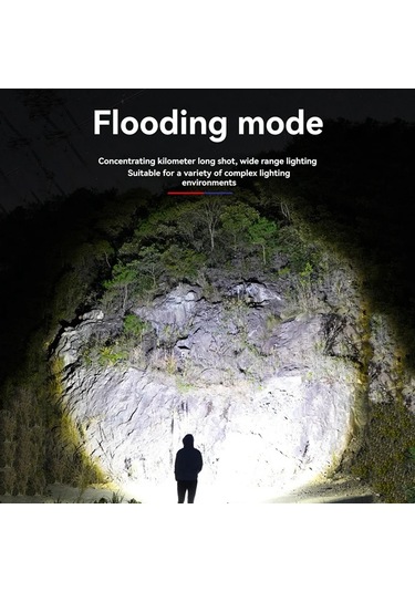 Led Güçlü Işık Uzun Menzilli El Feneri Açık Kamp Balıkçılık El