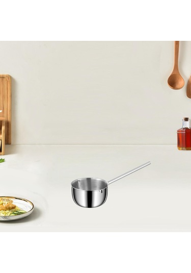 Homyl Uzun Saplı Sosluklu Yağ Tencere Küçük Ev Restoran Mutfak 600ml