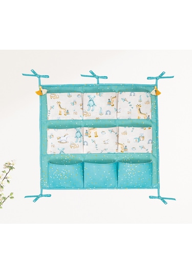 Baby 9 Cepli Bağlamalı Beşik Kenarı Düzenleyici Yeşil